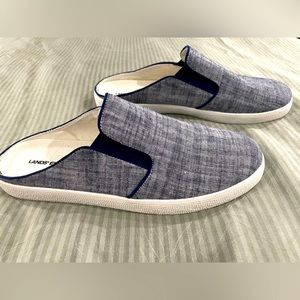 Lands’ End Boat Shoes, Women’s 9.5, Blue/White